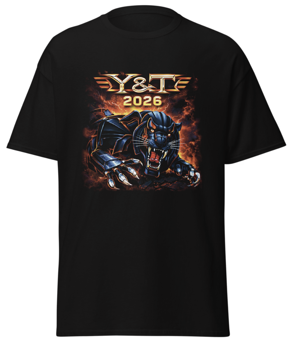 Graphic of Y&T Black Tiger 2026 T-shirt